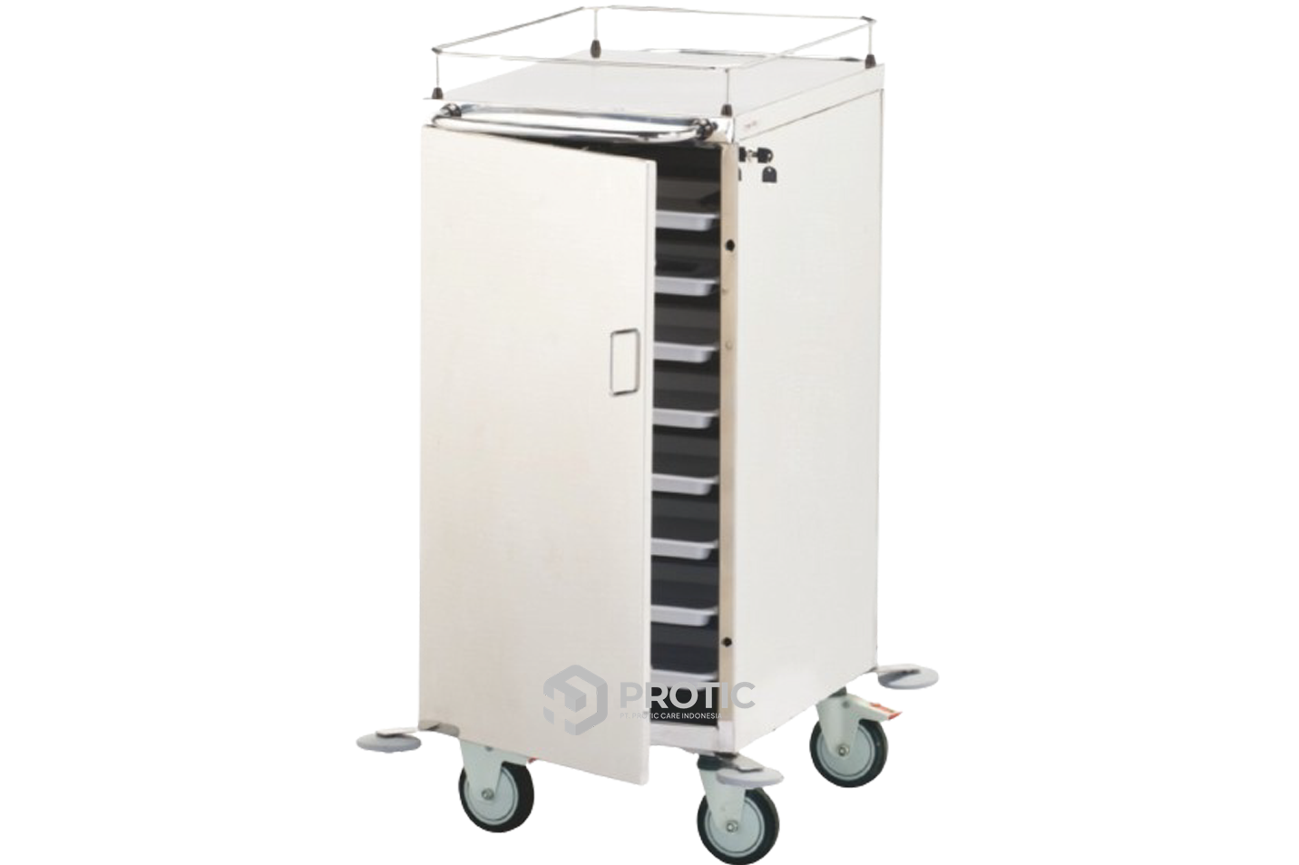 ZELOS FOOD TROLLEY STAINLESS STEEL - ZT314