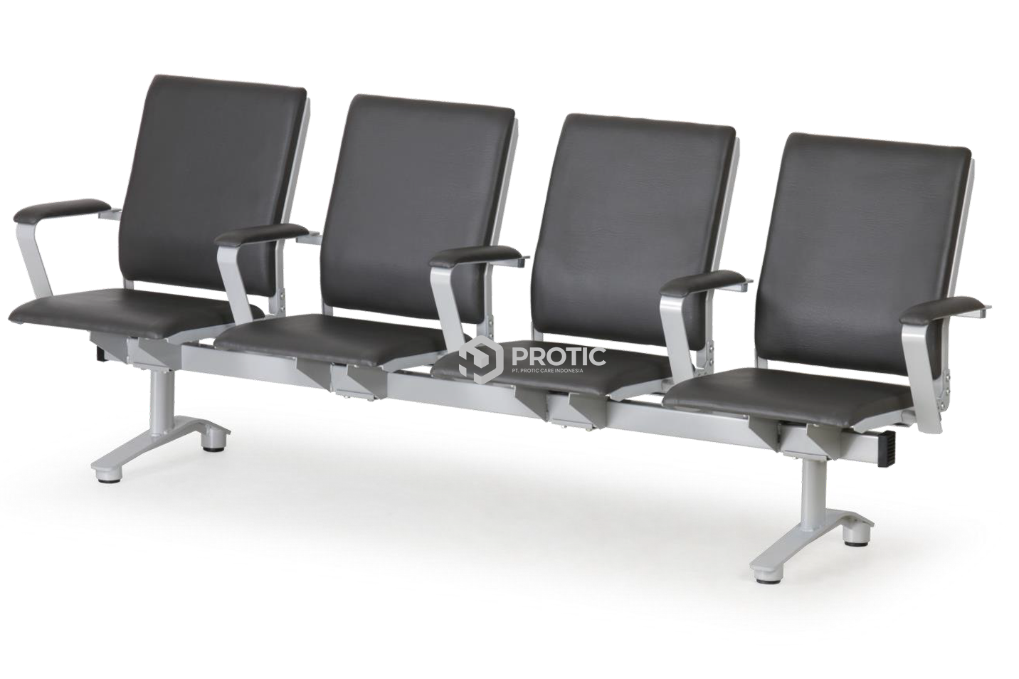 MAXTIC WAITING CHAIR 4 SEAT MILD STEEL - MWC4S